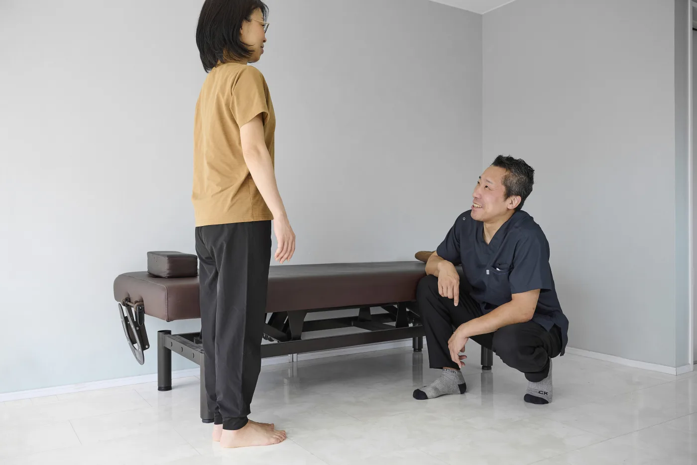身体の動きを確認